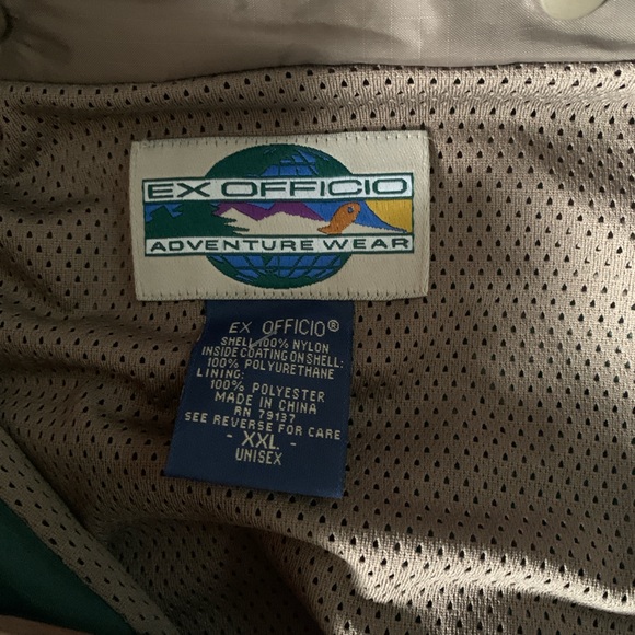 Ex Officio Adventure Wear Unisex Khaki and Green Jacket XXL. Full Zip Hooded. - Picture 5 of 11